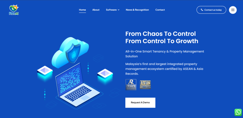 RenAI corporate website designed by WebPro Solutions MY
